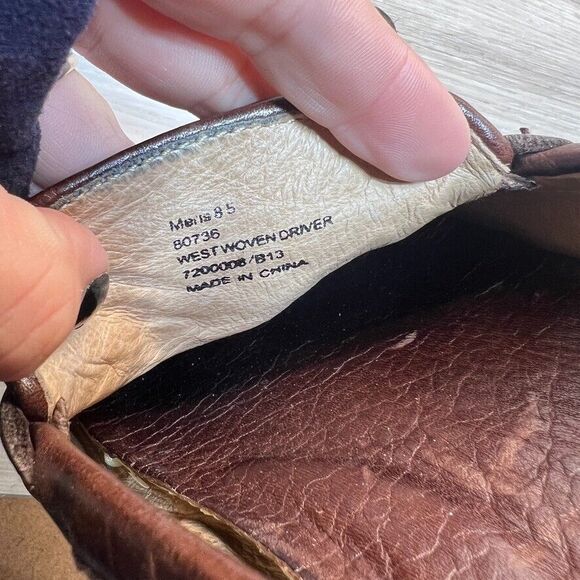 Frye West Woven Driver Mens Size 8.5 Brown Casual Slip On Driving Shoes Loafers - Picture 9 of 10